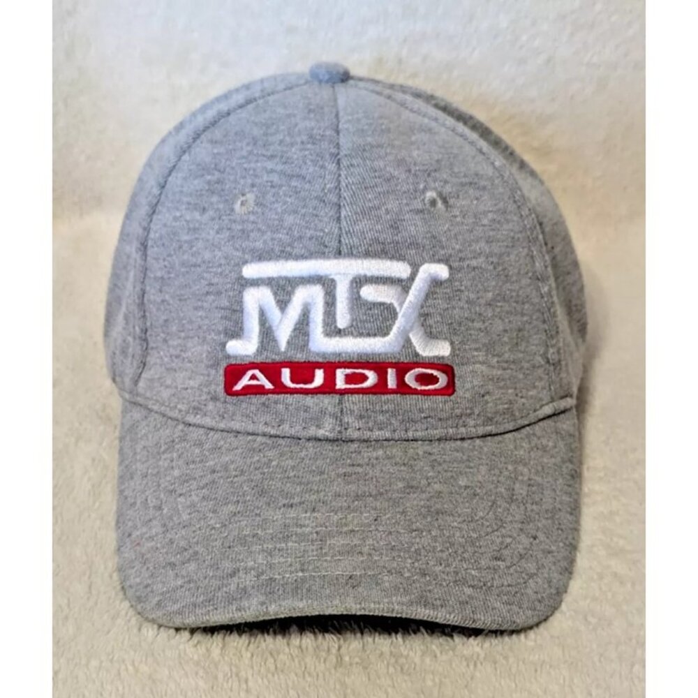 MTX AUDIO Adjustable Baseball Hat Cap Gray Hook & Loop Cotton NEW Embroidered